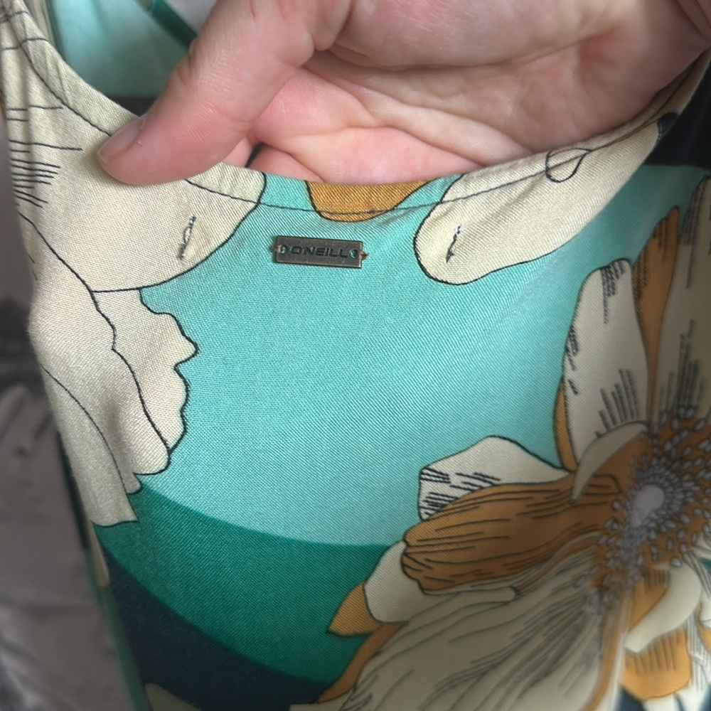 O'Neill Green and Yellow floral Print maxi Dress - Picture 5 of 6